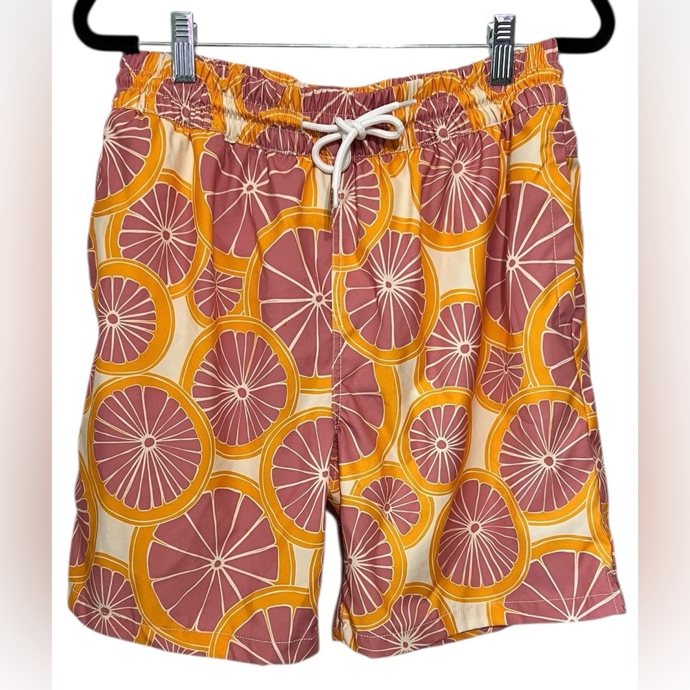 🤩 NEW LISTING! Sovereign Code Swim Trunks Orange Pink Board Shorts Fruit Slices